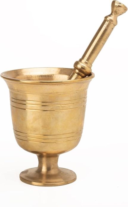 Gaziantep Bakır Pirinç Döküm Havan eli kalınlık:0,6mm Ağız genişli 6,5cm Ağırlık:0,900gr