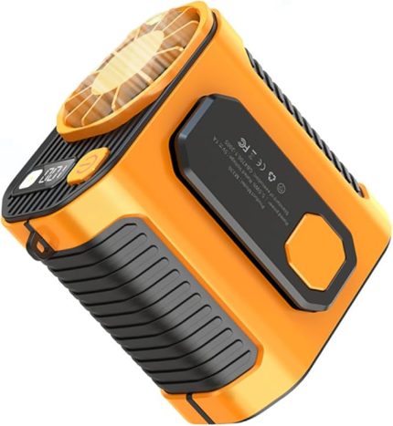 Bel Fanı 5000mAh Fan Eller Ser Turbo Kişisel Fan Ultra Uzun Dayanıklılık 100 Seviye Rüzgar Hızı Açık Hava İşyeri Çiftlik Seya Balıkçılık için Asılı Bel Fanı