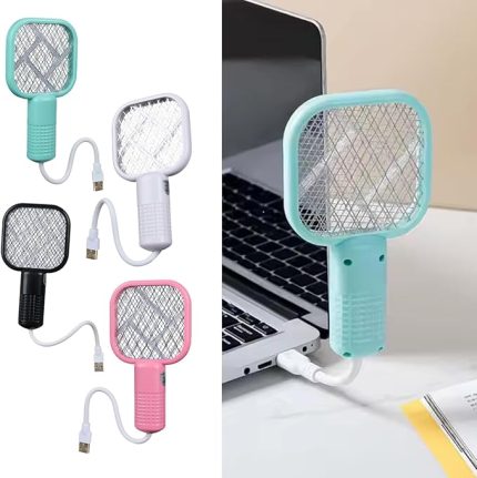 1 Adet USB Sinek Öldürücü Mini Raket UV Mor Işıklı Elektrikli Sivrisinek Öldürücü, Powerbank, adaptör, laptop vb. güç alabileceği her usb girişte çalışır