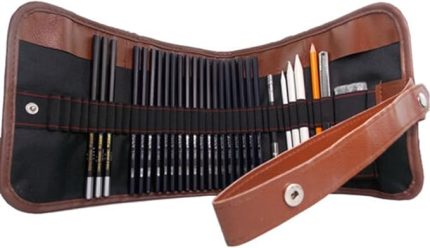 30 ADET Kalem Seti Çizim Eskiz Kömür Kalem Sanat Profesyonel Sanat Malzemeleri ile Saklama Kılıfı Çanta Portre Çizim Aracı Yetişkinler için Büyük Hediye Öğrenciler Yeni Başlayanlar Ve Sanatçıl