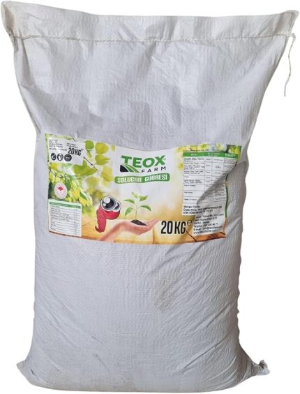 Farm Katı Solucan Gübresi 20 KG Torba