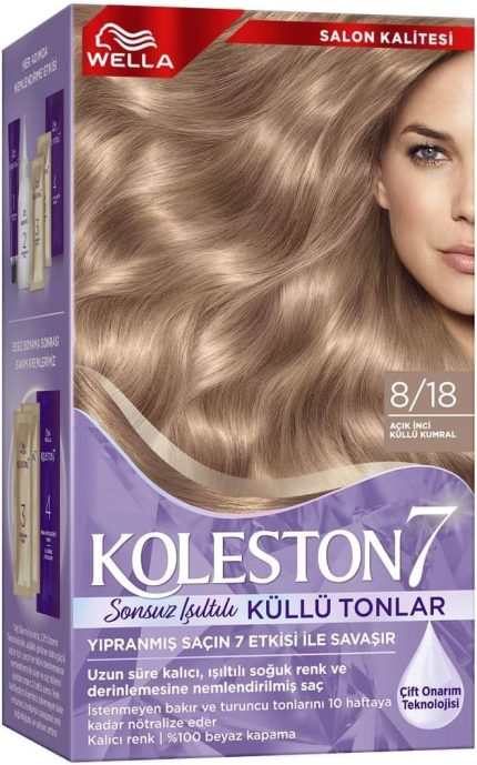 Kit 8-18 Açık İnci Küllü Kumral Saç Boyası