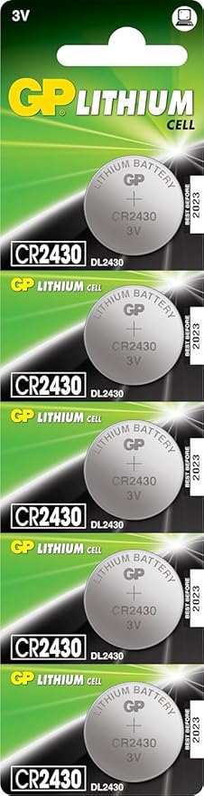 Batteries Cr2430 2430 Boy Lityum Düğme Pil, 3 Volt, 5'Li Kart