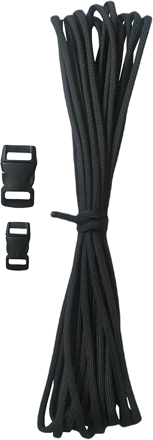 550 4mm 7 Çekirdek Outdoor Bileklik Çadır Kamp İpi 5 metre Siyah