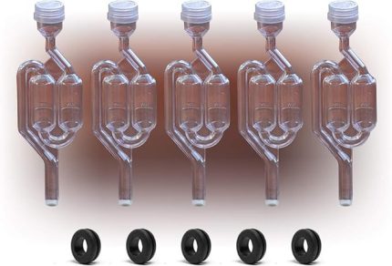 5 x Airlock S-Bubble Type with Free Grommets