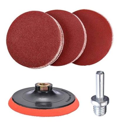 Zımpara Seti Avuç Taşlama Spiral Ahşap Zımparalama + Matkap Aparatı 115 mm (20 Parça)