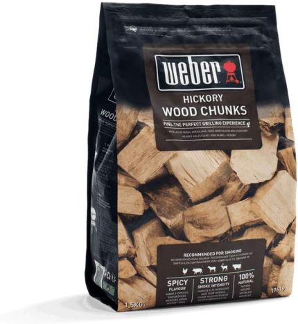 Hikori ağacı Chunks (1,5 kg paket) – tavuk, domuz, yabani ve sığır tütsülemek için, yoğun, hafif tatlı aroma,%100 doğal ahşap (17619)