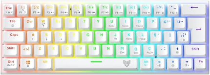 Runner Ful Rgb Mekanik Gaming Oyuncu Klavyesi Blue Switch Q Beyaz