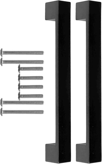 ve Banyo Dolabı Kapakları ve Çekmeceler için Kalın Metal Kulp Paslanmaz Alüminyum Mobilya Dolap Kulbu 160mm Mat Siyah 2 Adet