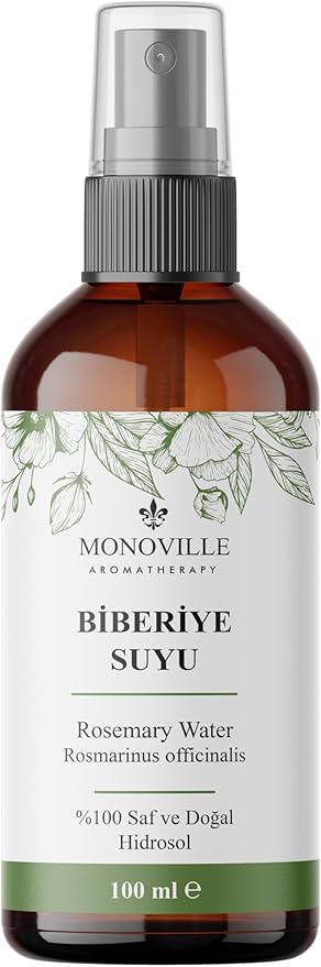 Biberiye Suyu 100 ml Cam Şişe%100 Saf ve Doğal (Rosemary Water)