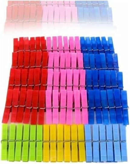 Plastik Çamaşır Mandalı 144'lü Renkli Plastik Mandal Küçük, Çorap Klipsi Çamaşır Giysileri Pimleri Yaylı Klipsler, 4 Renk Giysi Kurutma Hattı Mutfak Açık Gezisi için Mandallar