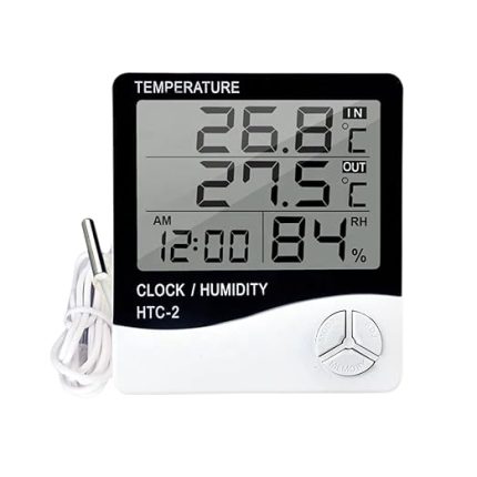 Dijital Termometre Sıcaklık Ve Nem Ölçer Higrometre Masa Alarm, Problu Dijital Termometre, Problu Sıcaklık ve Nem Ölçer