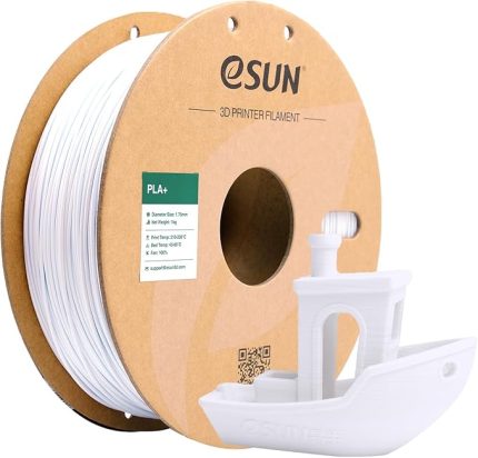 PLA+ Filament 1.75mm, 3D Yazıcı Filament PLA Plus, Boyutsal Doğruluk +/- 0.03mm, 1KG Makara (2.2 LBS) 3D Yazıcılar için 3D Baskı Filamenti, Soğuk Beyaz