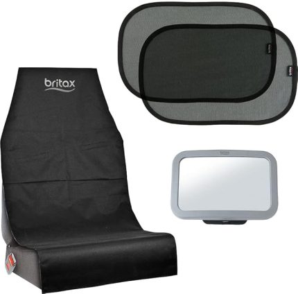 Römer Orijinal Aksesuar, Çocuk Koltuğu Koruyucu Pedli, Cam Güneş Korumalı ve Arka Koltuk Aynalı 3'lü Set