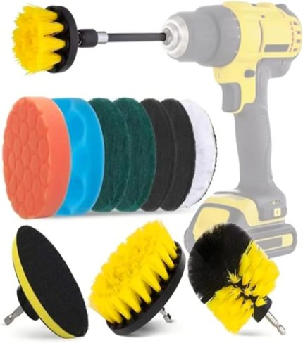 12 adet çok fonksiyonlu matkap fırçası temizleme seti ile yıkayıcı fırça ovma pedi yedek akülü AVID POWER BOSCH mutfak araba banyo
