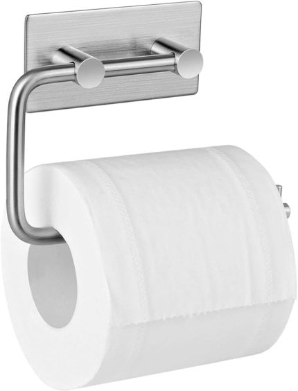 Paslanmaz Çelik Tuvalet Kağıdı Askısı Yapışkanlı Bant ile kolay Montaj