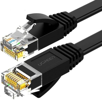 CAT6 Flat Ethernet Kablosu, 5 Metre, Siyah