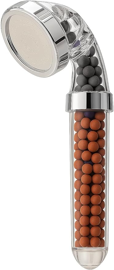 Mineral Taşlı Filtreli El Tipi Duş Başlığı – Yüksek Basınçlı Su Akışı, Cilt Dostu, Su Tasarruflu