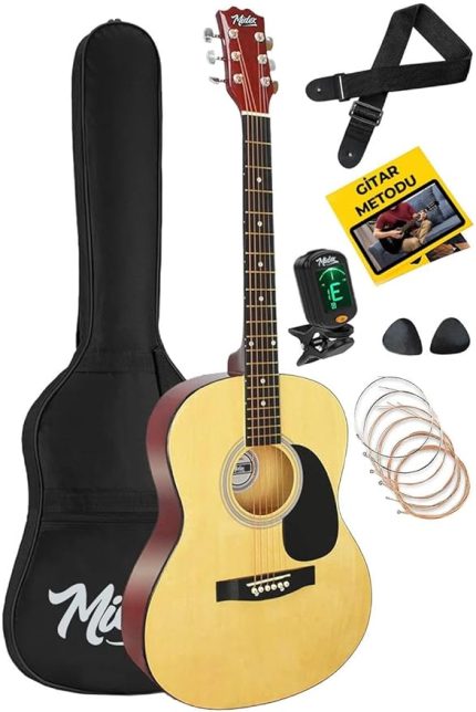 RG-530NT Kaliteli Natural 40 İnç Akustik Gitar Seti 4/4 Yetişkin