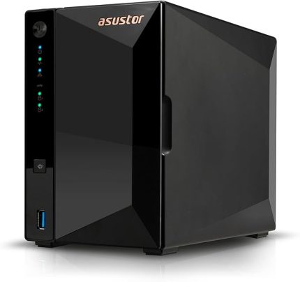 Drivestor 2 Pro Gen2 AS3302T v2, 2 Bay NAS Kasa Ağ Belleği, 1.7GHz Quad-Core, 2.5GbE Port, 2GB RAM DDR4, Bulut Bellek için Ağ Bağlantılı Depolama (Disklesiz)