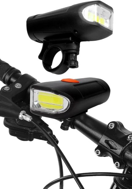 Tekli Ön Fener Işık Pilli 300 Lümen Bisiklet Ön Farı LED Işık Siyah 4446