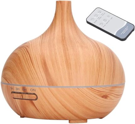 Mini Boy 15cm Buhar Makinesi 550ml Uzaktan Kumandalı Ahşap Görünümlü Hava Nemlendirici Hava Aroma Nemlendirici Yatak Odası Çocuk Odası için BN-01