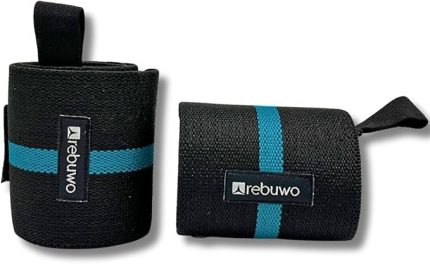 Ağırlık Destek Bilekliği Güç Bileklik Ağırlık Kaldırma için Bilek Kayışları Fitness Ağırlık Bilek Bandajı 2 Adet Siyah/Mavi