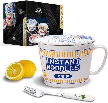 1000ml Seramik Erişte Kasesi Kapaklı Büyük Ramen Kase Seti Çatallı Büyük Çorba Kupası Saplı Sevimli Tahıl Kupası Erişte Kase Mavi Mikrodalga Güvenli