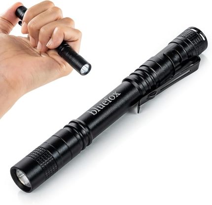 LED El Feneri, Dayanıklı Alüminyum Gövde, 220 Lümen, Klipsli, Su Geçirmez, Araç, Kamp, Balıkçılık Yürüyüş Acil Durum için Taşınabilir, Kalem Fener