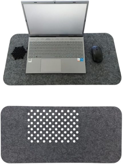 Masa Üstü Mouse Pad ve Bilgisayar Düzenleyici 70x32 cm – Antibakteriyel Mat, Doğal Keçe Mat, Masa Koruyucu Altlık, Ofis ve Ev için Minimalist Tasarım (koyu gri)