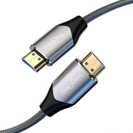 8K 60Hz 4K 120Hz 48 Gbps HDR ARC HDCP Örgülü HDMI 2.1 Kablo 2 Metre