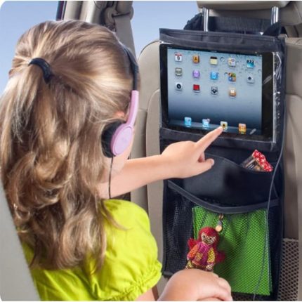 Koltuk Arkası Tablet Tutucu 3 Cepli Eşya Düzenleyici Organizer