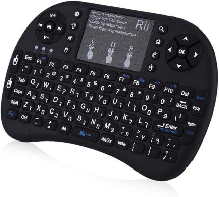 Tahta ve Akıllı TV İçin Fare Özellikli Kablosuz Mini Klavye Siyah