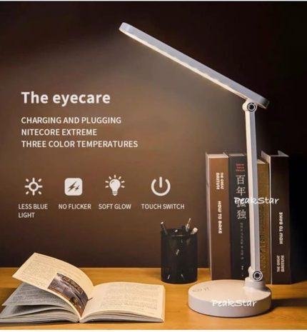 Şarjlı Dokunmatik Led Masa Lambası Çalışma Okuma Işığı 3 Kademeli 40 Ledli Usb Kablolu Masa Lamba