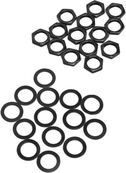 M9 Somun Kiti Gitar Jakı YıkayıcıGitar Jack Somunu, Aşınmaya Dayanıklı Çok Fonksiyonlu Metal Yıkama Jakı Soket Somun Somun YıkayıcılarElektro Gitar Bas IçinElektronik (BLACK)