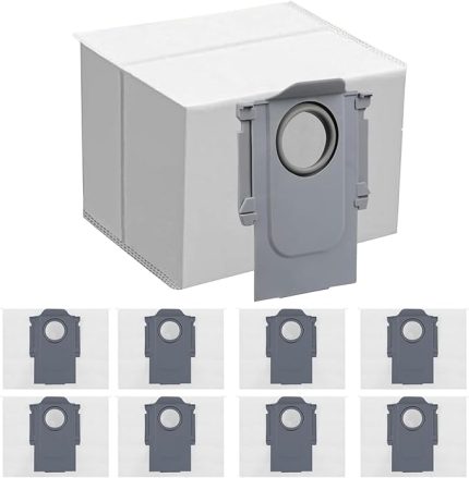 adet elektrikli süpürge torbası, Roborock elektrikli süpürge S8 Pro Ultra/S8+/S7 MaxV Ultra/S7 Pro Ultra/Q7+/Q7Max+/Q8 Max+/Q5 Pro+ elektrikli süpürge ile uyumlu, 3L yüksek kapasiteli elektrikli