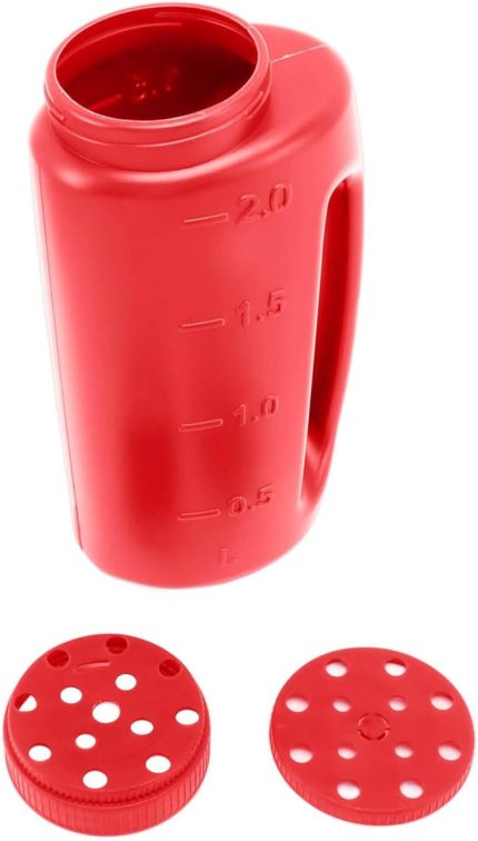 Elde Taşınabilir Gübre Serpme Makinesi Elde Tutulan Çim Tohum Serpme Makinesi Mahsul Serpme Tuz Ekim Tenceresi (Kırmızı)