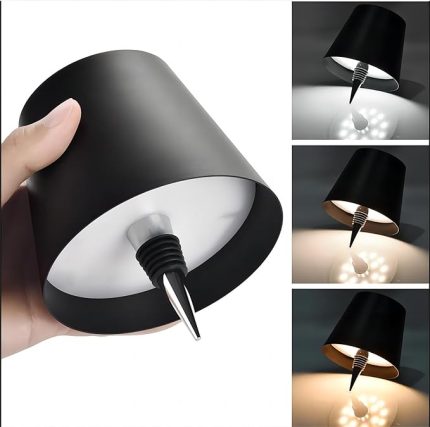 Ayarlanabilir Parlaklık ile LED Şişe lambası, İç ve Dış Mekan 4000mAh Pil IP54 Kablosuz Dokunmatik Masa lambası, Taşınabilir Şişe lambası, Restoranlar ve Barlar için Uygun (SANSEGUANG)