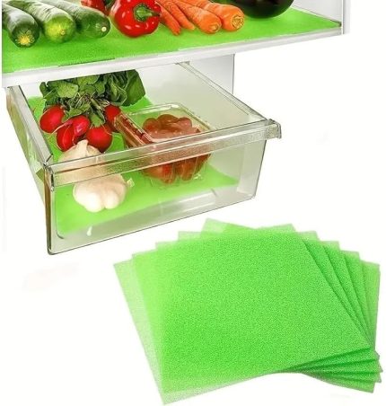 Sebzelik Çekmece Mati, Nem Önleyici, Yeşil, Kesilebilir 4 lü set