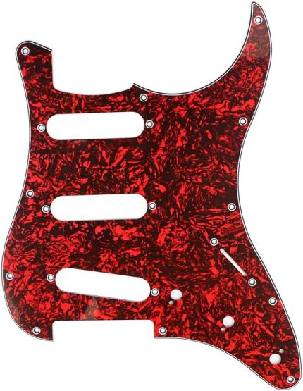 11 Delik Strat Gitar Pickguard SSS Scratch Plaka Stratocaster Tarzı Gitar Leopar Şerit