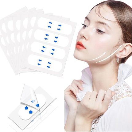 Germe Bandı,Görünmez Yüz Bandı - Boyun Germe için Görünmez Terleme Önleyici Makyaj Yüz Germe Aletleri Çift Çeneyi Azaltır Generic