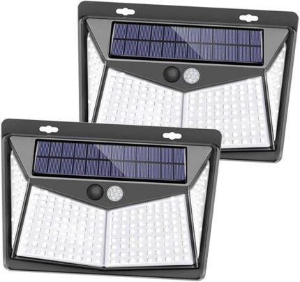 Lighting Tool Outdoor Lights Waterproof Solar Street Light Outdoor Sensor Wall outside Solar Pendant Lights Outdoor LED Solar Lights Outdoor Post Motion Solar Lamp Black