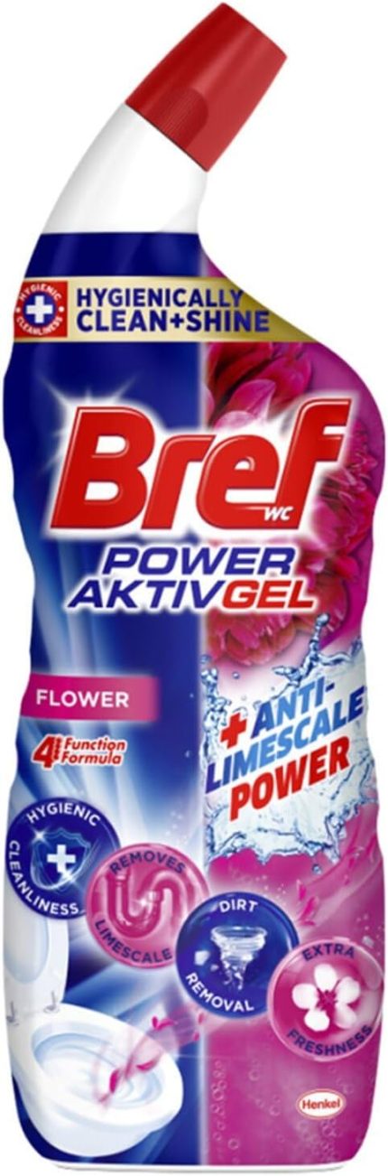 WC Power Aktiv Jel Çiçek Kokulu Tuvalet Temizleyici 1 x 700 ml , Jel Çiçek 700 ml