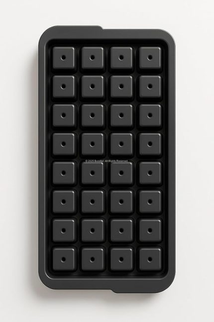 Plastik Buz Kalıbı 32 Bölmeli Kare Küp Şeklinde Buzluk Kalıbı Su Doldurma Kapaklı Sızdırmaz Tasarım Gıda Uyumlu Malzeme