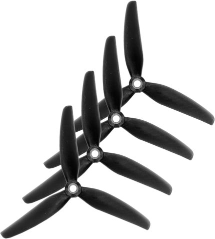 5 İnç Drone Pervanesi - 4'lü paket 2 x CW + 2 x CCW Stealth MK1 5″ (inç) 3 Pal CINE MAT SİYAH