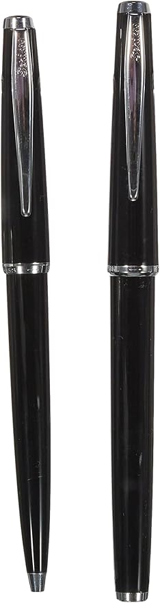 Vintage 33 Dolma Kalem & Tükenmez Kalem Takım Siyah