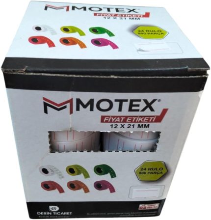 Mx-5500 Fiyat Etiketi 12x21 mm 24 Adet Rulo 800x24 Rulo Beyaz