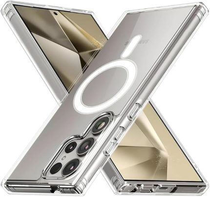 Aksesuar Samsung Galaxy S23 Ultra MagSafe Uyumlu Şeffaf Kılıf – Manyetik Kablosuz Şarj Destekli, Darbe Emici ve Dayanıklı Koruma, İnce ve Hafif Tasarım