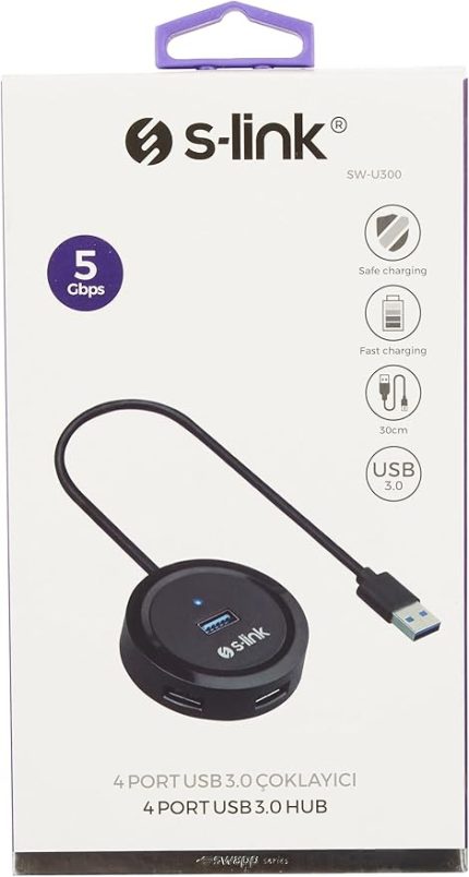 SW-U300 4 Port Usb 3.0 Gri Usb Hub