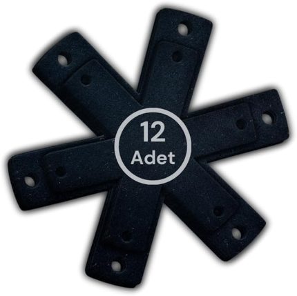 12 Adet Tencere Tava Koruyucu Düzenleyici Çizilme Önleyici Set (Siyah)